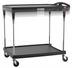 Thumbnail image #1 for Metro myCart Plus Series 2-Shelf Black Polymer Adjustable-Height Utility Cart