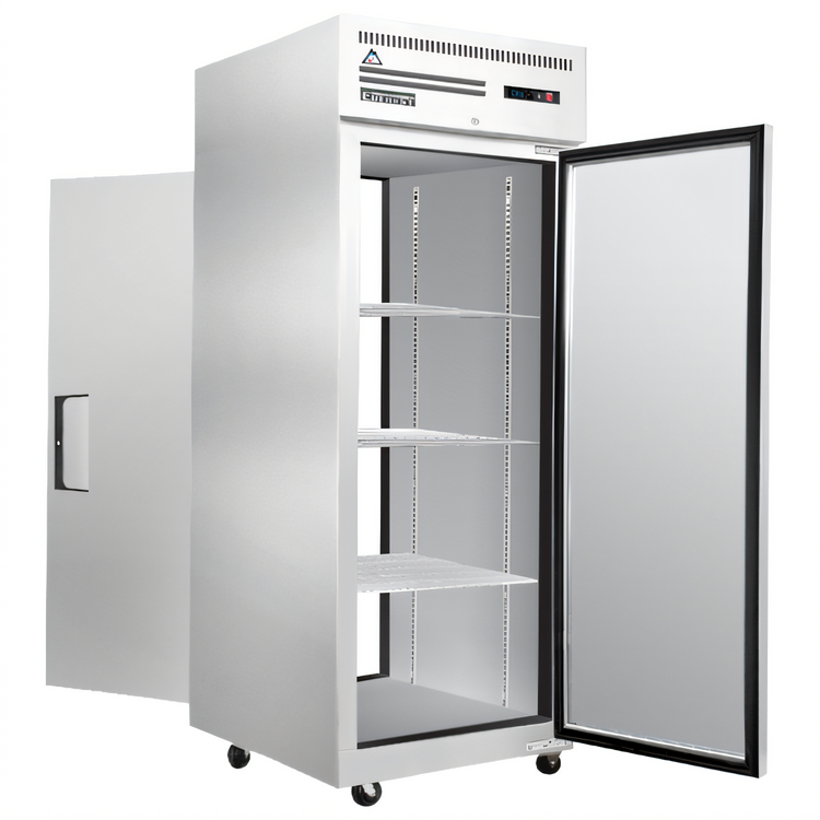 Product image #1 for Everest Refrigeration ESPT-1S-1S One-Section Pass-Thru Reach-In Refrigerator, 23 Cu. Ft., 29-1/4 Inch Wide, Solid Front/Rear, Top-Mounted Compressor