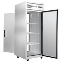 Everest Refrigeration ESPT-1S-1S One-Section Pass-Thru Reach-In Refrigerator, 23 Cu. Ft., 29-1/4 Inch Wide, Solid Front/Rear, Top-Mounted Compressor