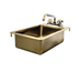 Thumbnail image #1 for Serv-Ware 12 Inch x 18 Inch Drop-In Single Compartment Stainless Steel Sink with Faucet and Basket Drain