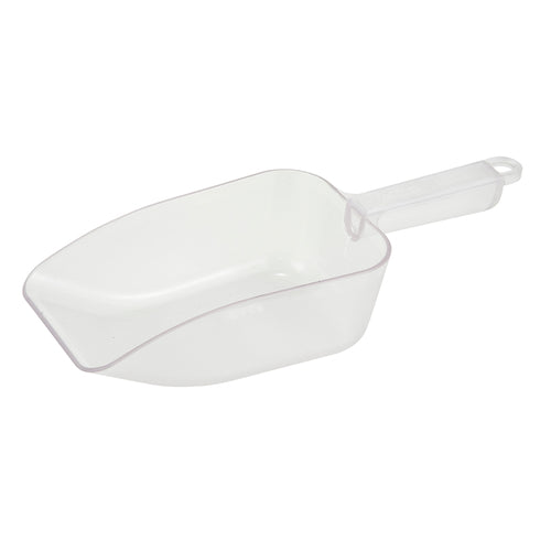 Product image #1 for Winco PS-32 32 oz Clear Polycarbonate Flat Bottom Utility Scoop