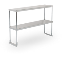 Steel Works Stainless 36-Inch Double-Tier Stainless Steel Worktable Over Shelf