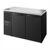 Thumbnail image #1 for True 52-Inch Two-Section Refrigerated Back Bar Cooler with Solid Locking Doors and Stainless Steel Top