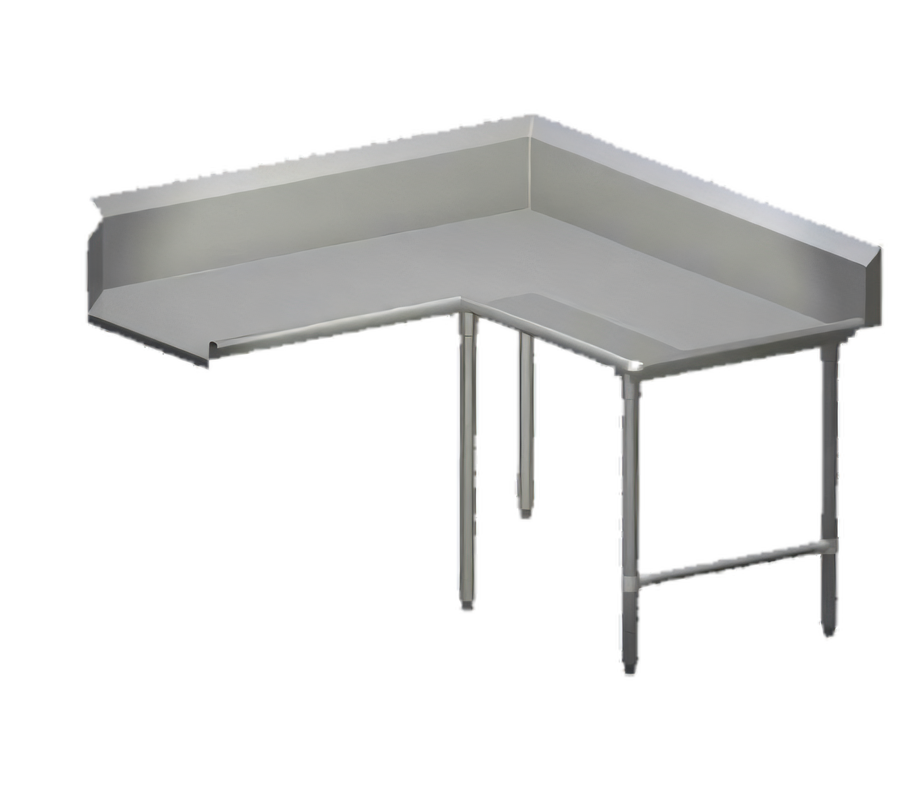 Product image #1 for John Boos Pro-Bowl L-Shaped Corner Clean Dish Table, 60-Inch Machine-to-Corner x 60-Inch Corner-to-End, Left-to-Right, 16-Gauge Stainless Steel