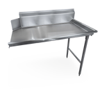 Thumbnail image #1 for Steel Works Stainless SWCDT-72R 72 x 30 Inch Left-to-Right Clean Dish Table, 16-Gauge 304 Stainless Steel, 9-Inch Splash