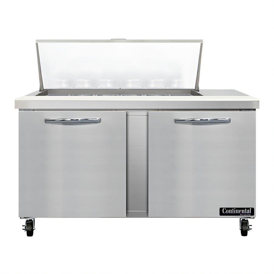 Product image #1 for Continental Refrigerator Mighty Top 60" Two-Section R-290 Hydrocarbon Sandwich Unit Refrigerator