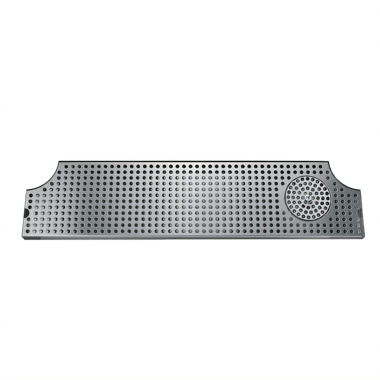 Product image #1 for 34-Inch Surface-Mount Stainless Steel Drip Tray Trough with Integral Glass Rinser