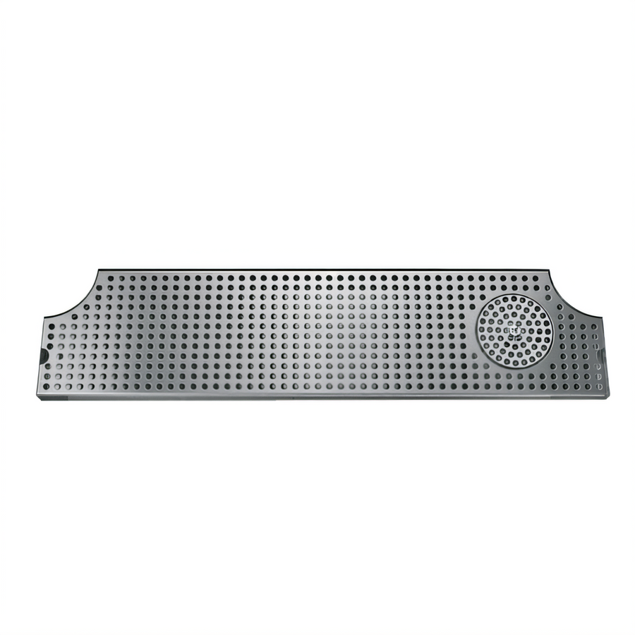 Product image #1 for 34-Inch Surface-Mount Stainless Steel Drip Tray Trough with Integral Glass Rinser
