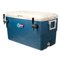 Micro Matic 68-Quart Blue Coil Cooler with 2 Faucets