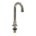 Thumbnail image #1 for Advance Tabco K-120 Deck-Mount Swivel Gooseneck Faucet Spout, 3-1/2-Inch, Chrome-Plated Brass, 1.0 GPM