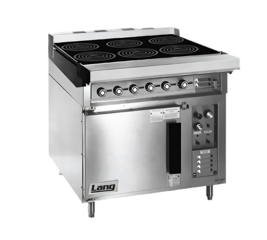 Product image #1 for Lang 36-Inch Electric Induction Top Range with Convection Oven Base, 6 8-Inch Glass Hobs