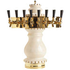 Thumbnail image #1 for Micro Matic USA CT400E-8 Countertop Air-Cooled Ceramic Draft Beer Tower with 8 Brass-Body Faucets, Handles Not Included