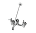 Thumbnail image #1 for T&S Brass 8-Inch Wall Mount Service Sink Faucet with Vacuum Breaker Nozzle and Pail Hook