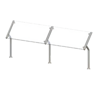 Vollrath Contemporary Single-Sided Buffet Breath Guard for 3-Well Signature Server and Drop-Ins