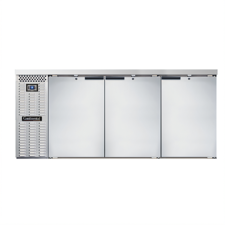 Product image #1 for Continental Refrigerator BB79SNSS 79 Inch Shallow Depth Back Bar Cooler with Solid Doors