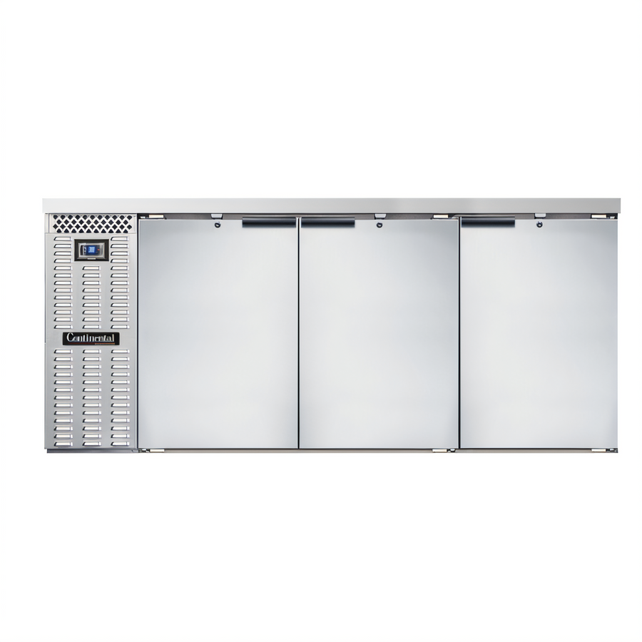Product image #1 for Continental Refrigerator BB79SNSS 79 Inch Shallow Depth Back Bar Cooler with Solid Doors