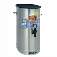 BUNN TDO-4 Cylinder-Style Tower Iced Tea/Coffee Dispenser, 4 Gallons