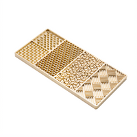 Krowne Brass Ice Design Plate, 8 Inch W x 4 Inch D, 10 mm Thick