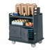 Thumbnail image #1 for Cambro Granite Gray Polyethylene Beverage Service Cart with Recessed Top and Insulated Compartments