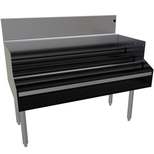 Product image #1 for Glastender 42-Inch Freestanding Stainless Steel Underbar Liquor Steps, 4-Step