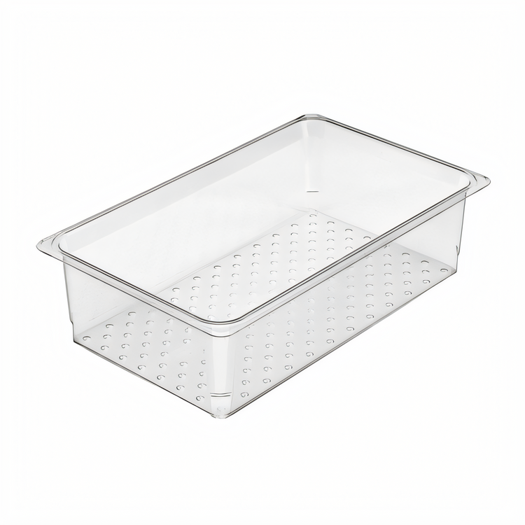 Product image #1 for Cambro Camwear Clear Full-Size (1/1) Polycarbonate Colander Pan, 5-Inch Deep