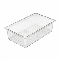 Cambro Camwear Clear Full-Size (1/1) Polycarbonate Colander Pan, 5-Inch Deep