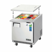 Everest Refrigeration EOTP1 Open Top Mega-Top Refrigerated Prep Table, 1 Section, 27-3/4 Inch Wide, 12 x 1/6 Pan Capacity