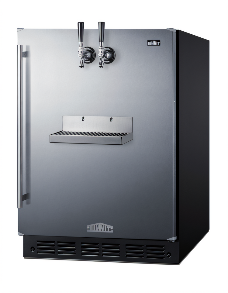 Product image #1 for Summit Commercial 24" Front-Tap Built-In Cold Brew Kegerator — Dual Tap, 5.3 cu ft, ADA Compliant