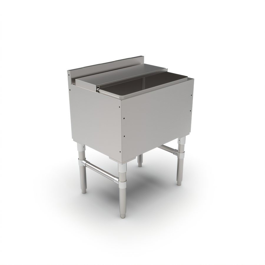Product image #1 for John Boos Slim-Line 24-Inch Underbar Ice Bin/Cocktail Unit with 2-Piece Sliding Lid