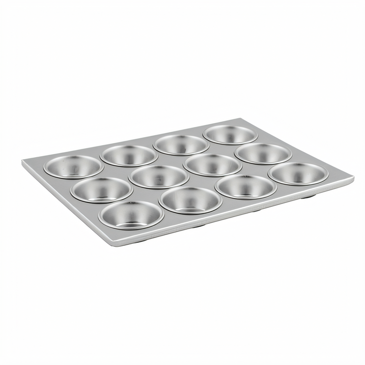 Product image #1 for Winco 12-Cup Aluminum Muffin Pan, 3 oz Cups
