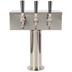 Thumbnail image #1 for T-Style Countertop Air-Cooled 3-Faucet Draft Beer Tower, Polished Stainless Steel