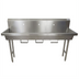 Thumbnail image #1 for BK Resources Three-Station Freestanding 304 Stainless Steel Hand Wash Sink, 72-Inch Wide