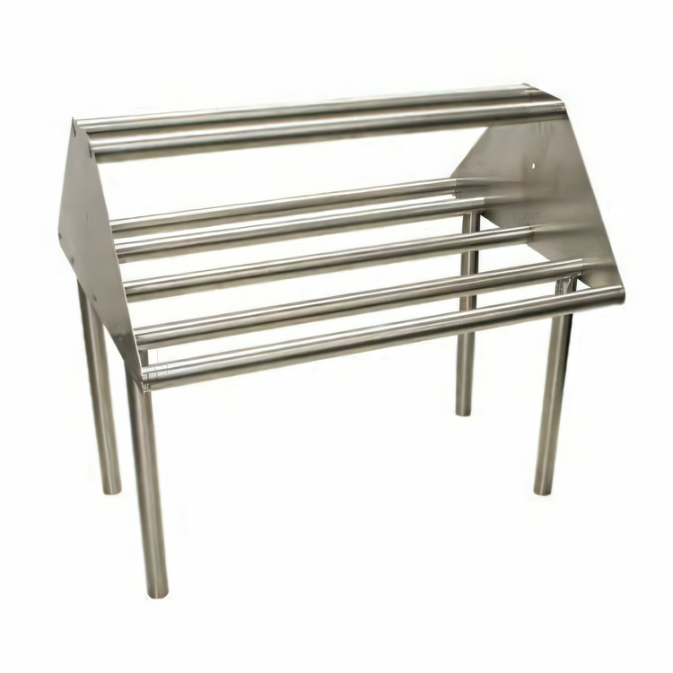 Product image #1 for Advance Tabco Table-Mounted Double-Sided Slant Tubular Rack Sorting Shelf for Dishtables