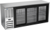 Thumbnail image #1 for Beverage-Air Three-Section Back Bar Refrigerator with 3 Sliding Glass Doors, 72-Inch Wide, Stainless Steel