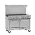 Thumbnail image #1 for 48-Inch Gas Restaurant Range with 8 Open Burners and 2 Space Saver Ovens