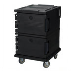 Thumbnail image #2 for Cambro Ultra Camcart® UPC1200110 Double-Compartment Front-Loading Insulated Food Pan Carrier, Full-Size GN 1/1, 90 Qt., Black