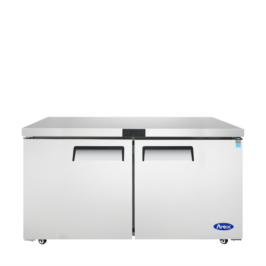 Product image #1 for Atosa 60.2-Inch Wide Two-Section Undercounter Freezer, 17.2 Cu. Ft., Stainless Steel