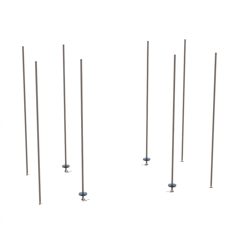 Product image #1 for Metro qwikTRAK High Density Track Shelving Stationary End Unit Kit with 74-Inch Posts