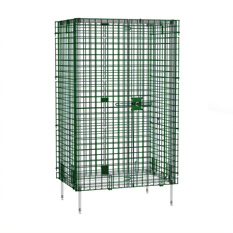 Product image #1 for Olympic Security Cage Enclosure Kit for 24 x 36 Shelving with Side-Hinged Door, Green-Guard Epoxy Finish