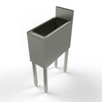 Thumbnail image #1 for BK Resources UB4-18-IB8 Underbar Bottle Storage Ice Bin, 8 x 18 in, 22 lb Capacity, Stainless Steel, 4 in Backsplash