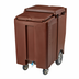Thumbnail image #2 for Cambro SlidingLid Tall Mobile Ice Caddy, 200 lb Capacity, Dark Brown