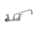 Thumbnail image #1 for Eagle Group 14-Inch Standard Splash-Mounted Mixing Faucet with 8-Inch Centers and Swing Nozzle