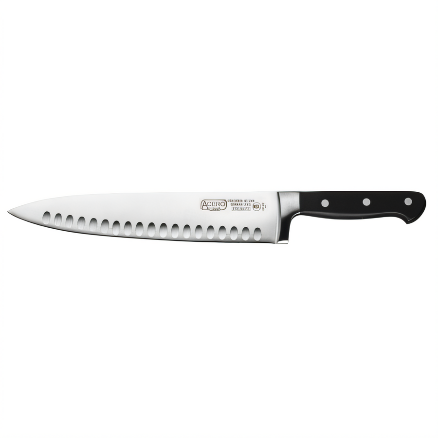 Product image #1 for Winco Acero 10-Inch Forged Chef's Knife with Hollow Ground Blade and Black POM Handle