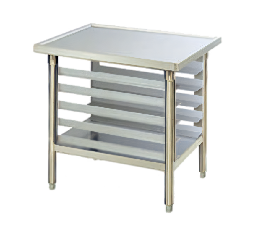 Product image #1 for Eagle Group Stationary Stainless Steel Equipment Stand with Removable Pan Rack and Fixed Undershelf