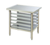 Thumbnail image #1 for Eagle Group Stationary Stainless Steel Equipment Stand with Removable Pan Rack and Fixed Undershelf