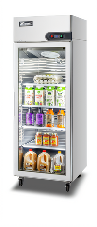 Migali Competitor Series® Single Section Glass Door Reach-In Refrigerator, 21.4 Cu. Ft., Top-Mount Self-Contained