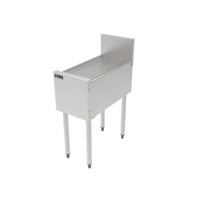 Top Shelf TSF Series 17-Inch x 24-Inch Stainless Steel Underbar Drainboard with 6-Inch Backsplash