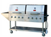 Thumbnail image #1 for Outdoor Propane BBQ Grill with 8 Burners, 2 Roll Domes, and 304 Stainless Steel Construction