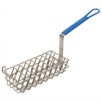 Winco Cutlet Specialty Fryer Basket, 8 Slots, Blue Handle
