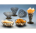 Thumbnail image #1 for Go-Go Oval Metal Serving Basket with Ring Design, Black, 9 x 6 x 3 Inches